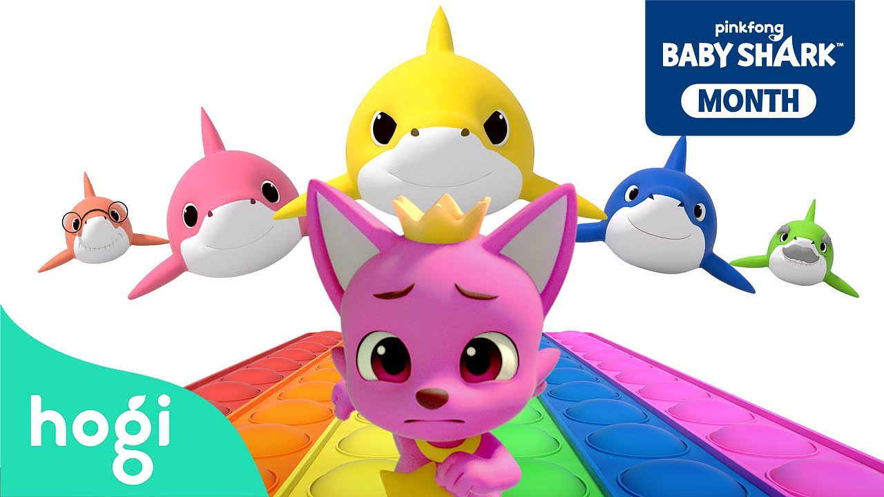 ⭐️[NEW] 🦈 Original Baby Shark Dance doo doo doo (Pop it version) | Baby Shark Month Special | Hogi