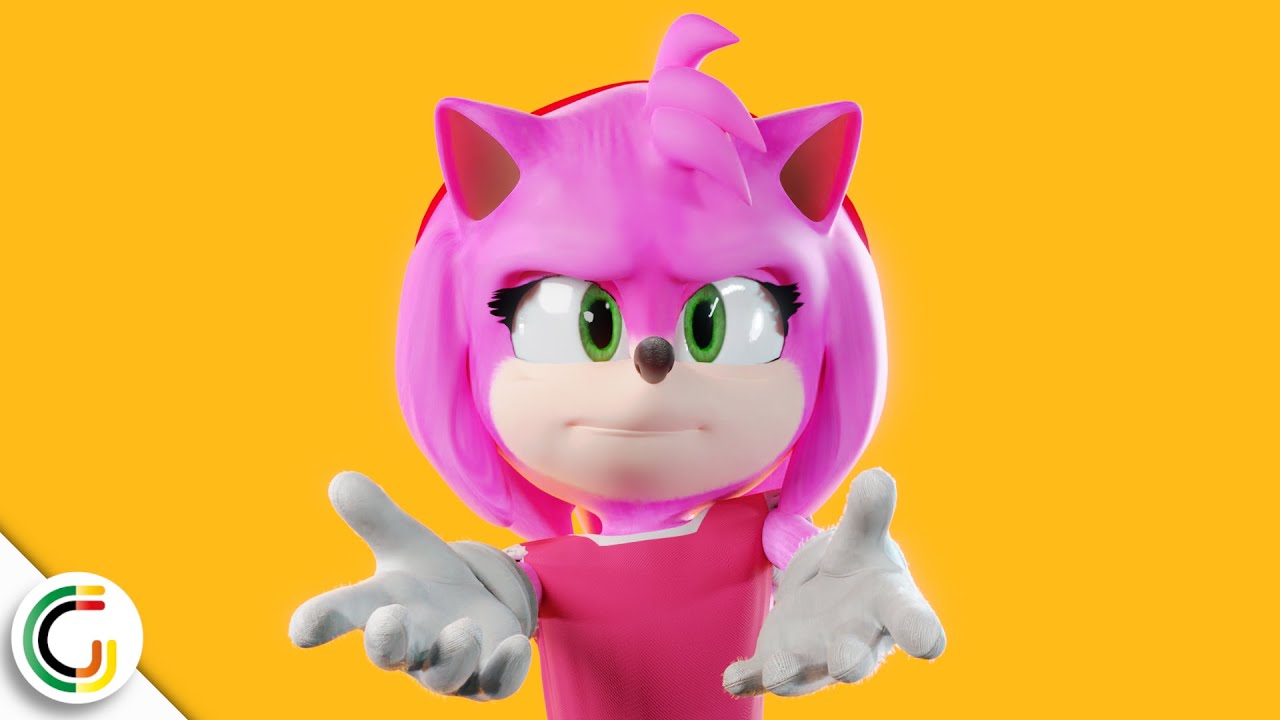 [3D Animated #Shorts] My little pogchamp but it's Amy Rose | Animation Test - f