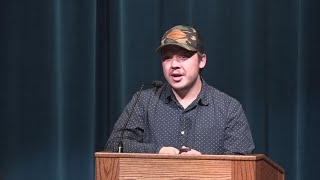 Kyle Rittenhouse speaks at Kent State University after groups protest his visit