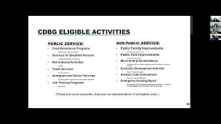CDBG and ESG Basics FY23 24