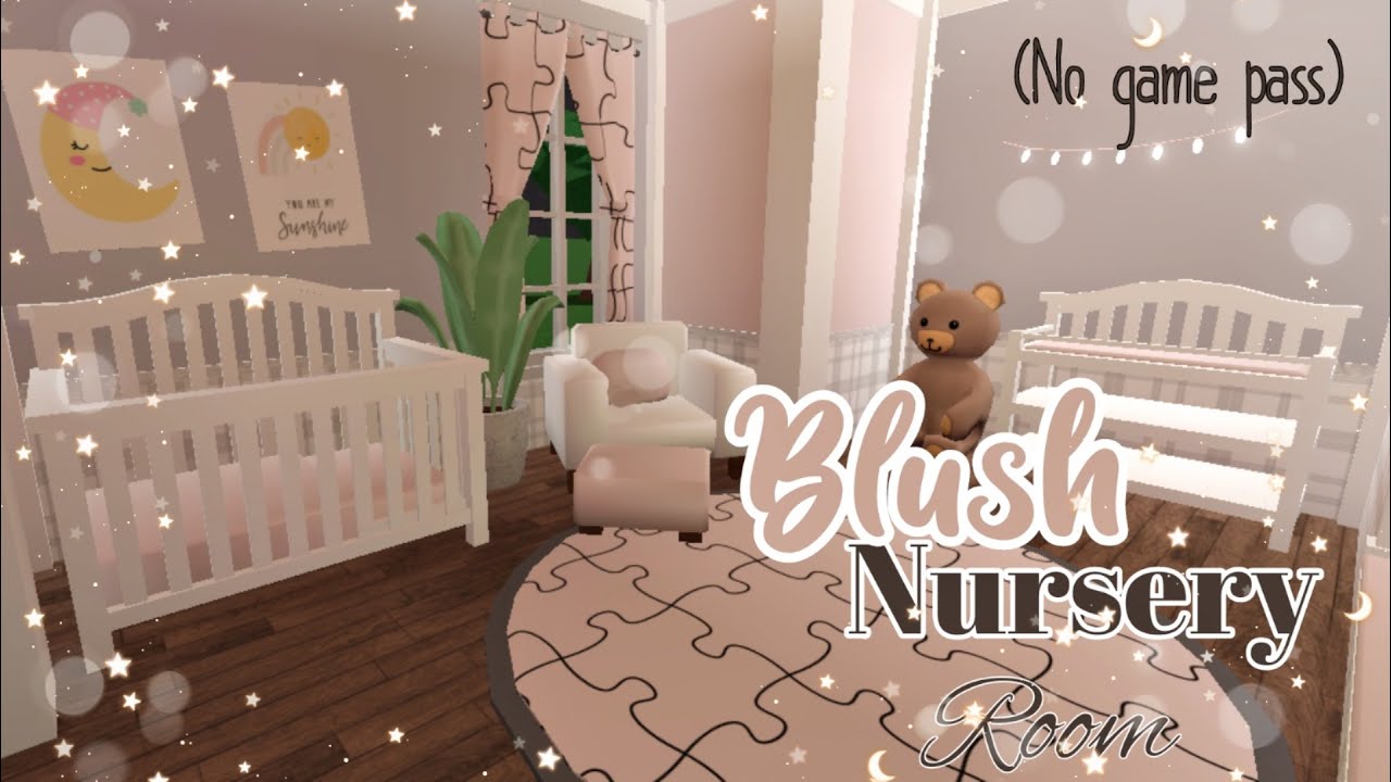 Blush Nursery Room Speedbuild |Bloxburg - YouTube