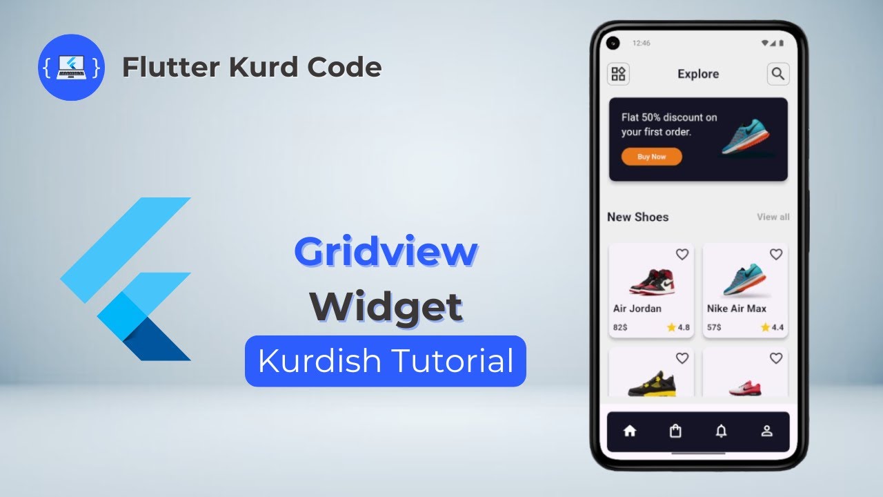 Flutter Gridview widget - Kurdish Tutorial - YouTube