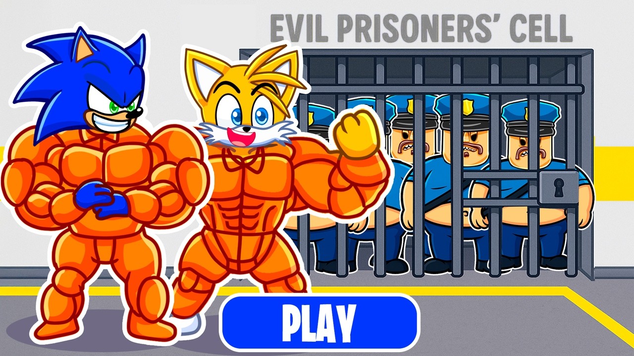 Using MUSCLES To Escape Barry Prison Run In Roblox!