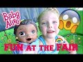 BABY ALIVE goes to the FAIR! Family Fun RIDES n FARM ANIMALS! The Lilly and Mommy Show. TOYTASTIC