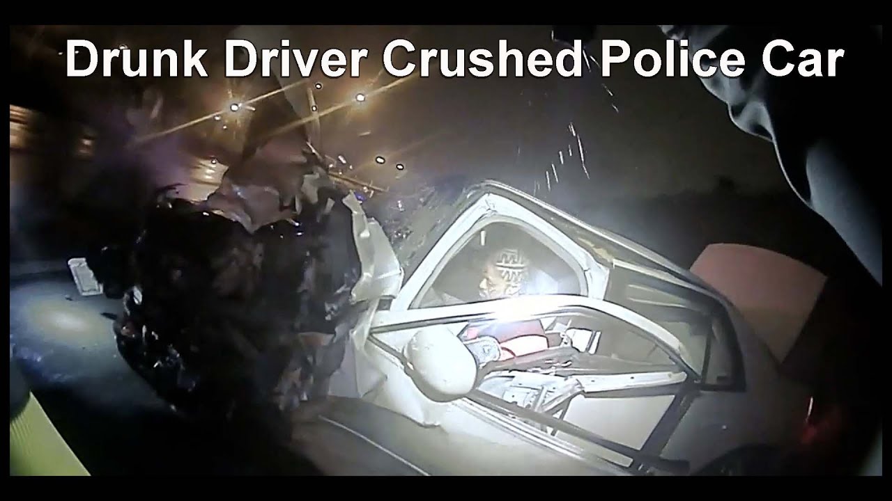 Cruiser Catches Fire after being Struck by a Drunk Driver - YouTube