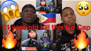 11yrl Filipino Female rap like this?😱(Alex Bruce “Go crazy” Live on wish 107.5 bus)REACTION