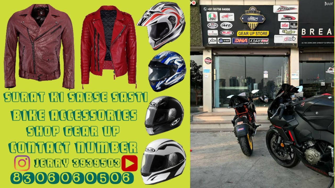 Surat bike Accessories GEAR UP STORE For SURAT Rider's🏍🏍🏍🛵🛵 YouTube