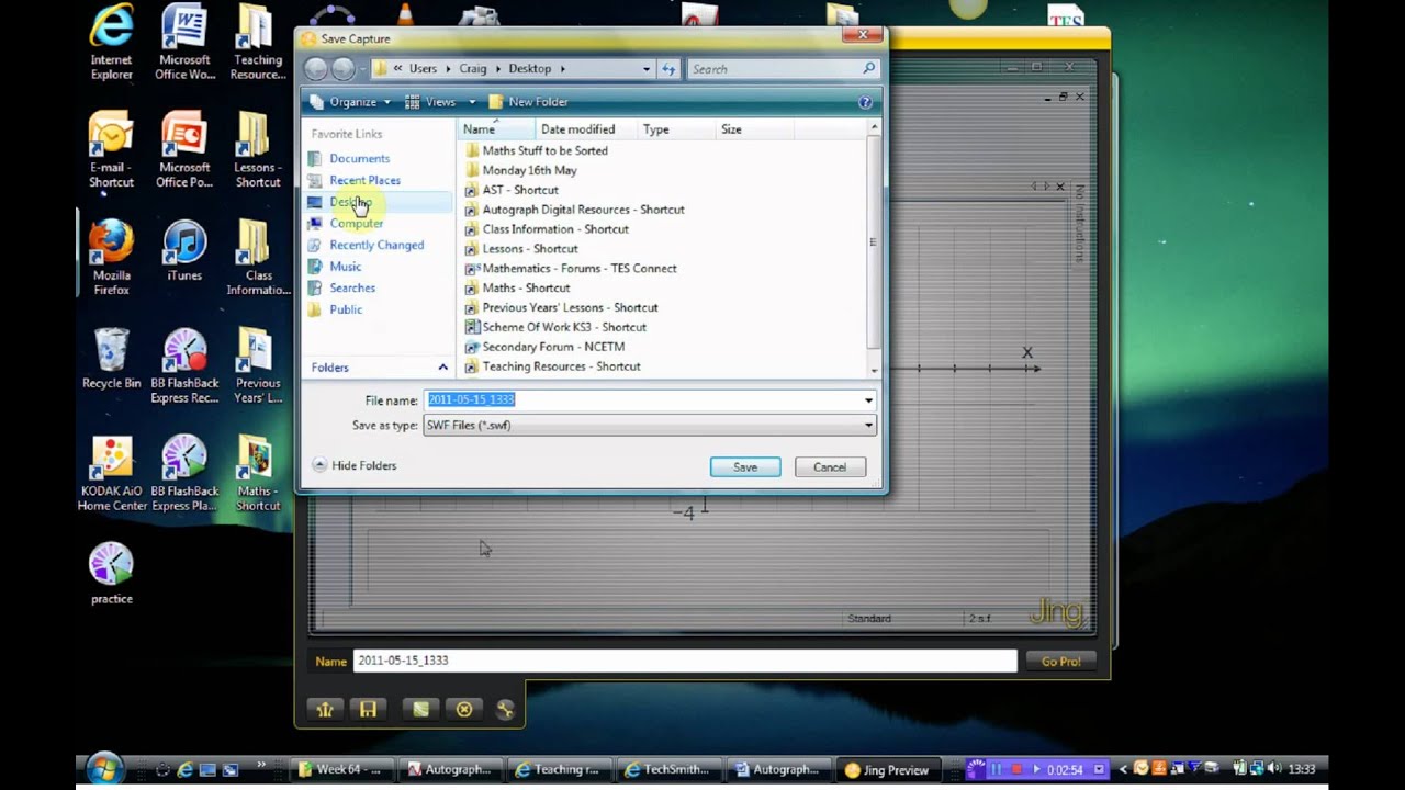 Using Jing to Record Videos and Uploading to TES