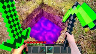 Minecraft in Real Life POV  REALISTIC NETHER PORTAL 創世神第一人稱真人版