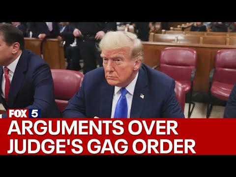 Trump hush money trial: Arguments over judges gag order