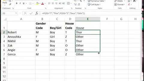 IGCSE ICT: Spreadsheets 9 (Nested IF statements)