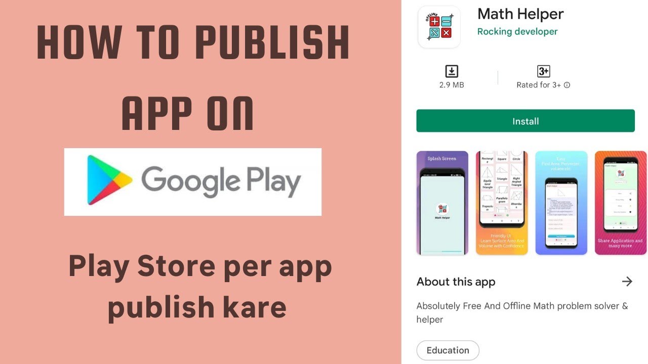 How to publish app on Play Store | in Hindi | full explanation ...