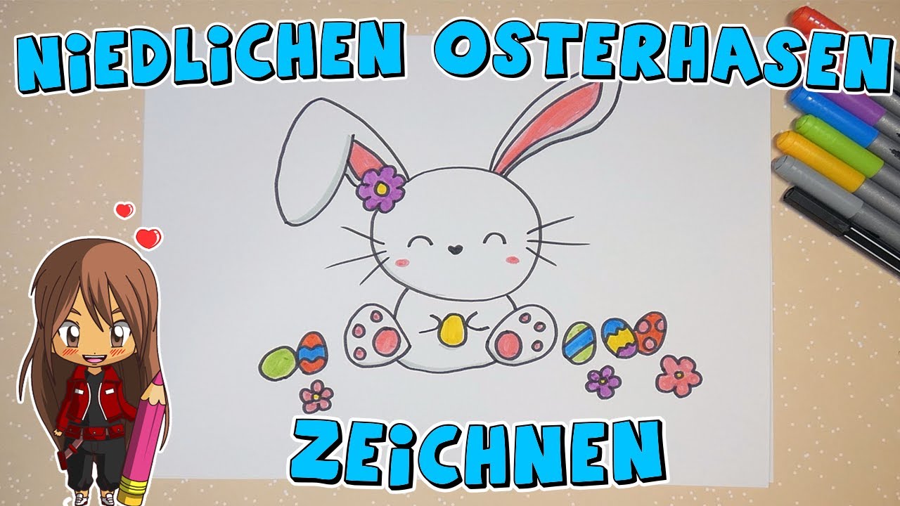 Niedlichen Osterhasen einfach malen für Kinder | ab 7 Jahren | Malen