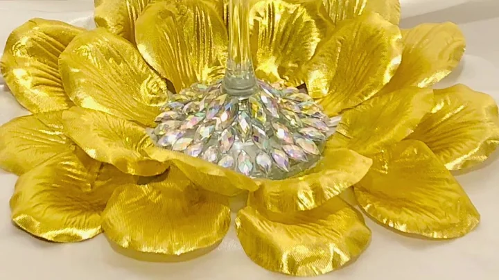 DIY Bling Dollar Tree Wine Glass Gold AB Rhinestone