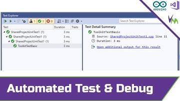 Arduino Shared Project: PC Debugging and Automated Testing