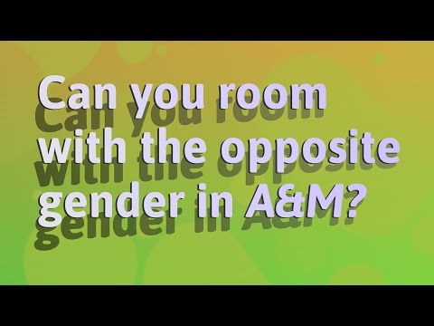 Can you room with the opposite gender in A&M?