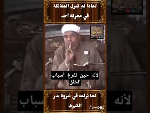 الشيخ الشعراوي لماذا لم تنزل الملائكة في معركة أحد كما نزلت في غزوة بدر الكبرى