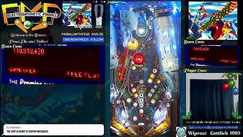 Wipeout 1993 Gottlieb Ski / Snowboard Theme Pinball