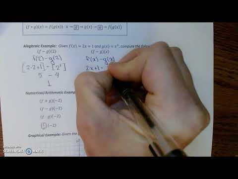 Math 151 Combining Functions - algebraic example