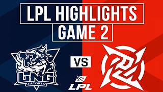 LNG vs NIP Highlights Game 2 | LPL 2026 Split 3 | LNG Esports vs Ninjas in Pyjamas