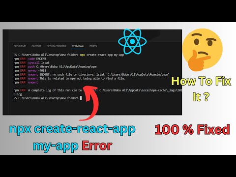 How To Fix npx create-react-app my-app Error In React js | Create First React app error in React js