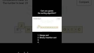 can you guess the sorting algorithm? #shorts #computerscience #sorting