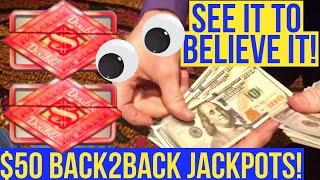 Witness  200 Turn Into 2 Wheel Of Fortune Bonus Spins Then back2back50 Top Dollar Hand Pays