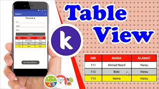How to Create a Table (Table View) - Kodular | MIT App Inventor | Appybuilder | Thunkable