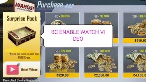 how to enable watch video option in pubg mobile lite