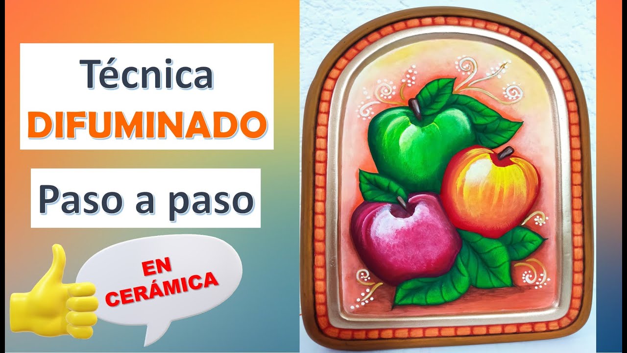 Técnica DIFUMINADO en Cerámica/Pintura acrílica/Decorando con Yaz
