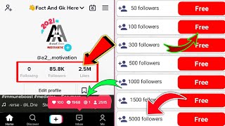 🟡Get Free 10k Likes ♥️ Followers In 5 Minutes|| Free Tiktok Followers Hack 2023 ||