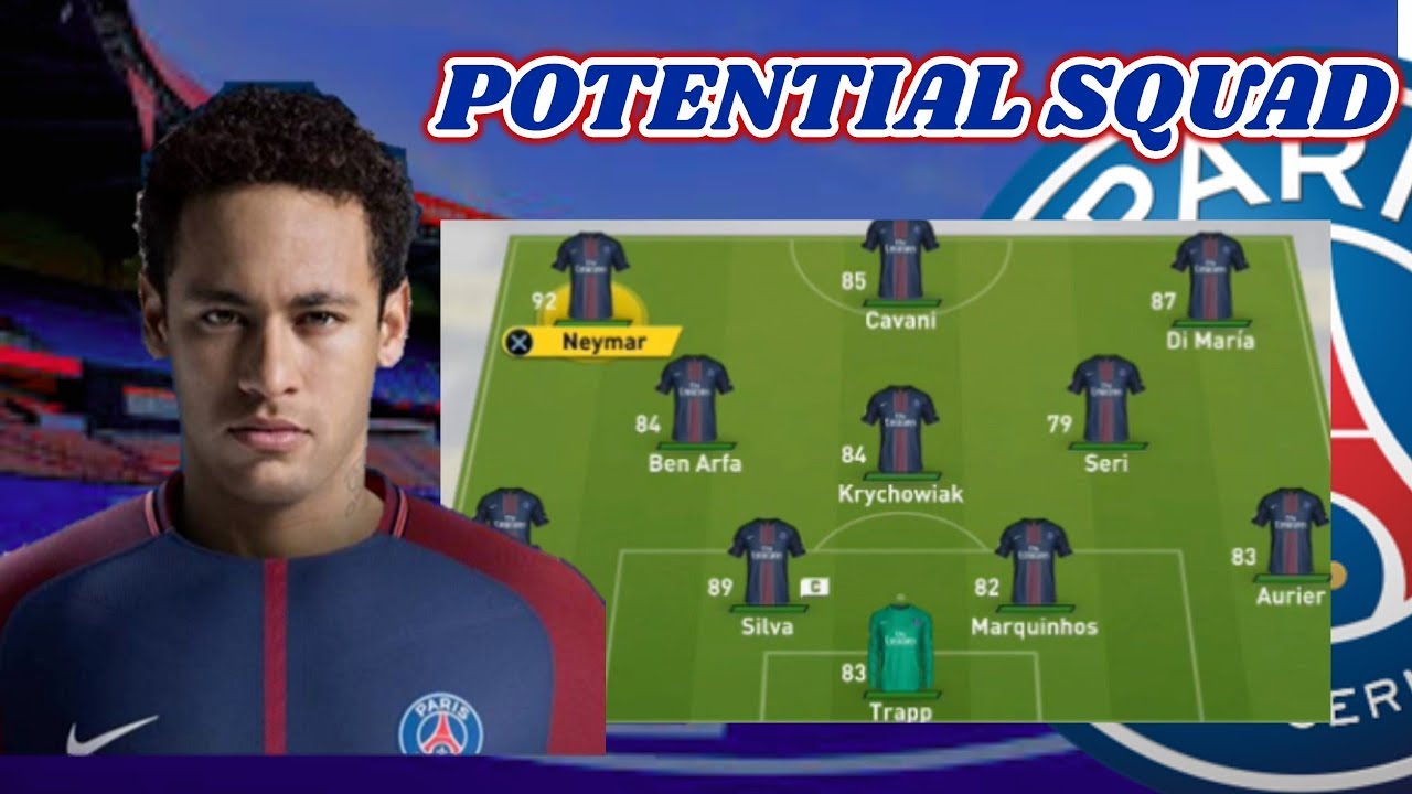 PSG POTENTIAL SQUAD 2017/2018  YouTube