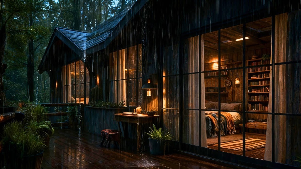Forest Cabin Rain • The Perfect Rain Sounds for Deep Relaxation & Sleep ...