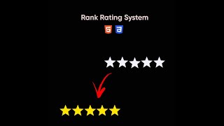Stars rating system | HTML, CSS Only