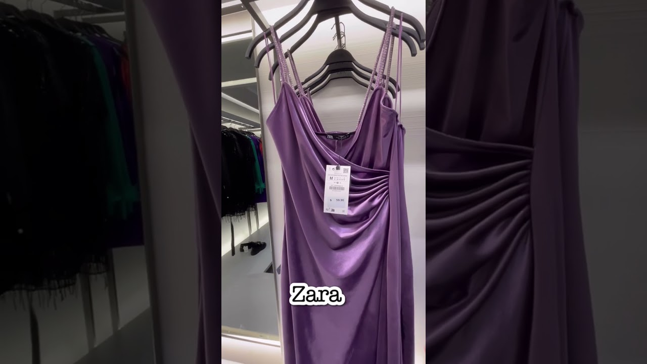 ZARA RHINESTONE STRAP SLIP DRESS 