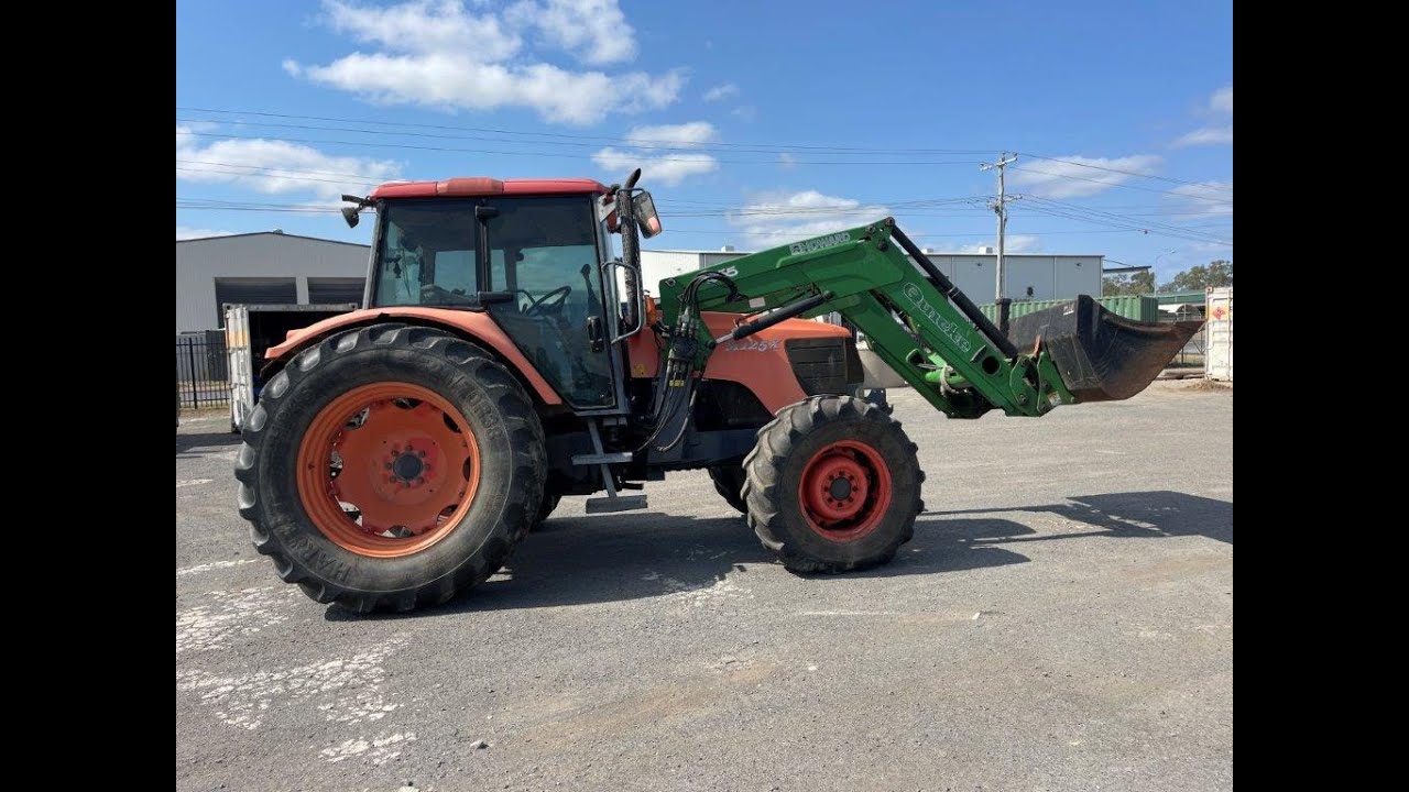 Kubota M125X Enclosed Cab Tractor with Front Loader YouTube