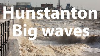 Hunstanton beach on windy day