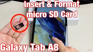 Galaxy Tab A8: How to Insert SD Card & Format