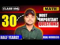 30 Most Important Questions (Maths) 🔥 - Class 10th Half Yearly Exams (Mid Term) 2025 | #ExamDarpan 