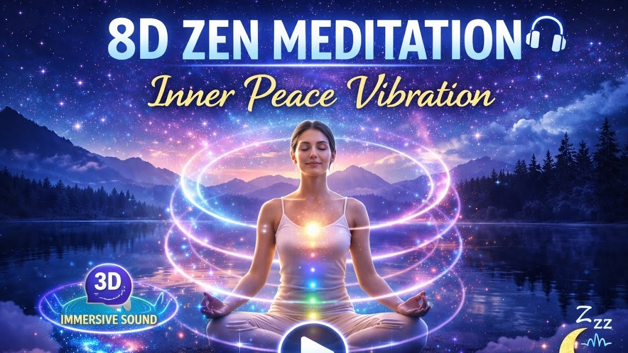 8D Zen Meditation 🎧 | Inner Peace Vibration | Deep Relaxation & Mind Healing Music
