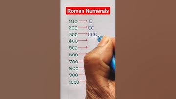 Roman Numbers 100 to 1000 || Roman Numerals 100 se 1000 in Tak || Math #shorts #shortvideo 