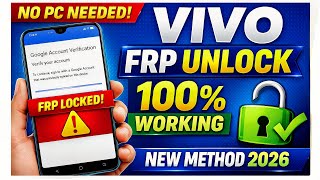 Vivo FRP Bypass 2026 | Vivo Google Account Remove Without PC | Latest Method