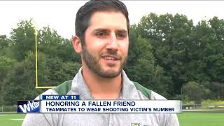 Teammates honor friend during football games