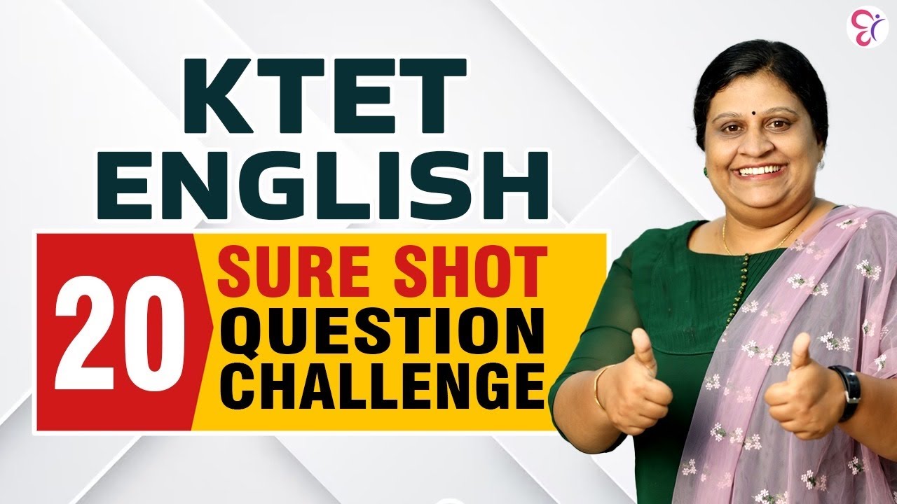 KTET ENGLISH - 20 SURE SHOT QUESTION CHALLENGE