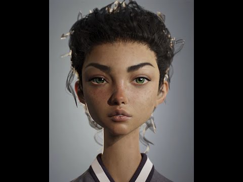 Blender 3.1 - Semi realistic Potrait - Time lapse