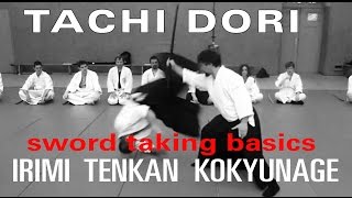 Aikido Tachi Dori Techniques - Irimi, Tenkan, Kokyunage - Sword Taking and Sword Defense Basics