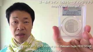 プラチナイーグル　100ドル　1オンス2009 W $100 Platinum Eagle PR70 DCAM PCGSファーストストライク
