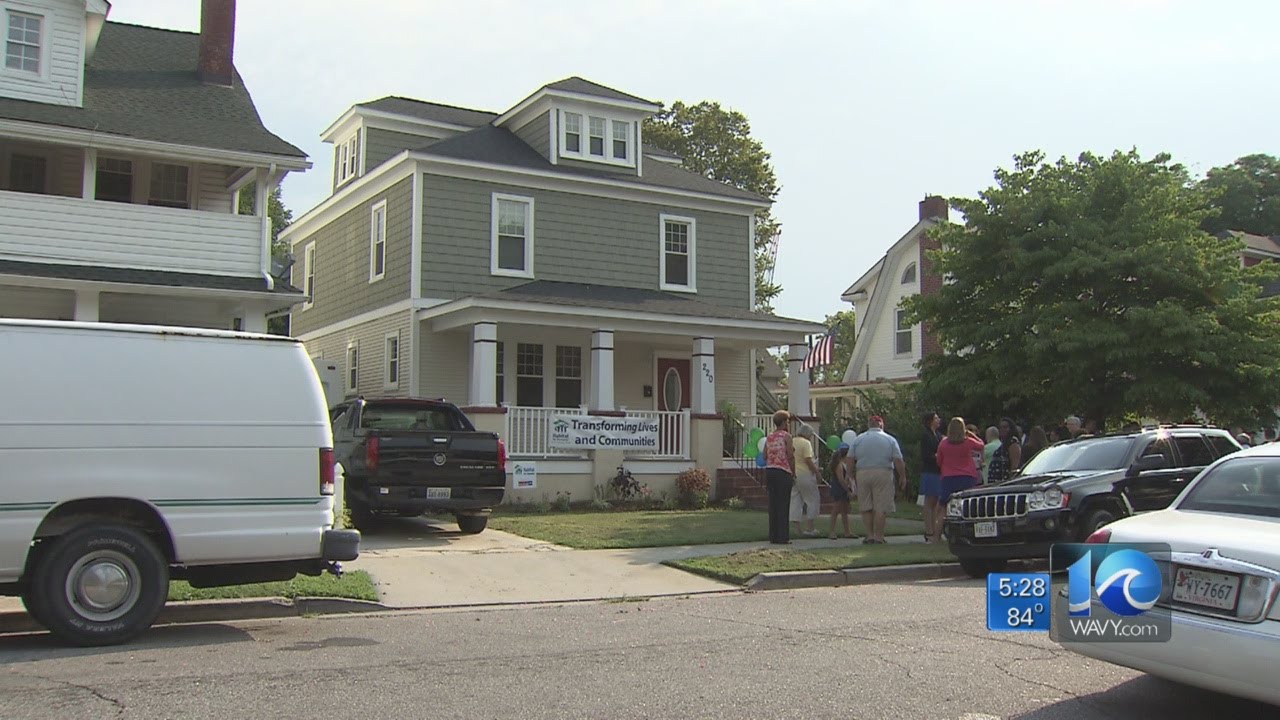 Norfolk family gets Habitat for Humanity home YouTube