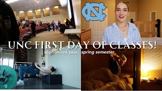 FIRST DAY OF CLASSES @ UNC VLOG! *Sophomore Year, Spring Semester*