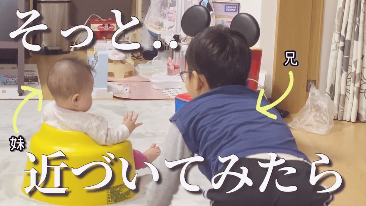 【生後６ヵ月】大好きなお兄ちゃんに気づいた時のリアクション